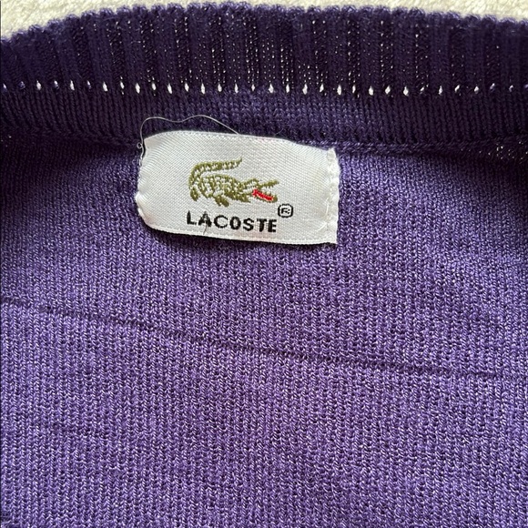 Lacoste Purple Sleeveless Sweater Vest - Picture 6 of 6